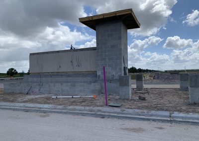 Verdana Village Corkscrew Estero Front Entrance Sign Construction