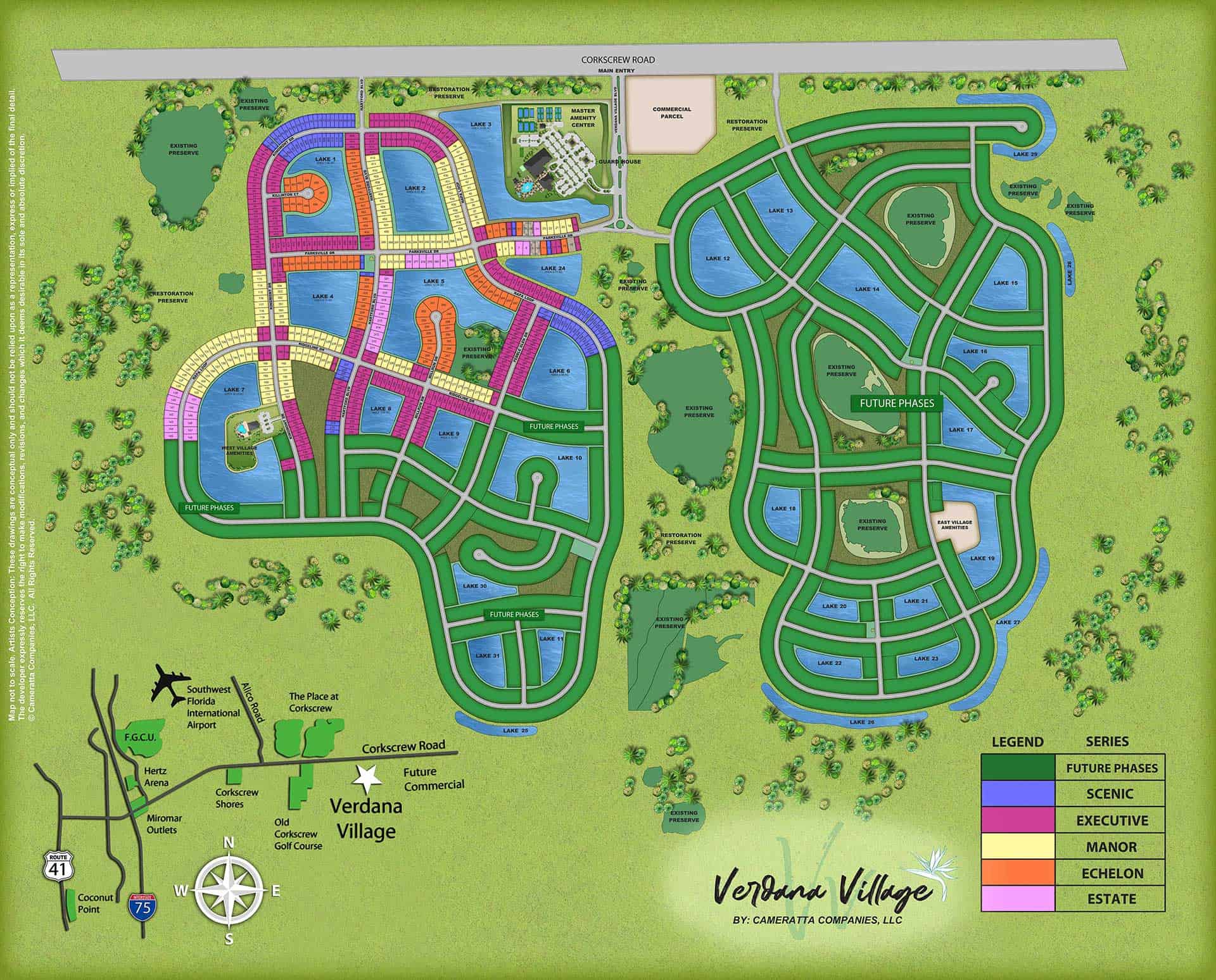 Verdana Village Community Site Map